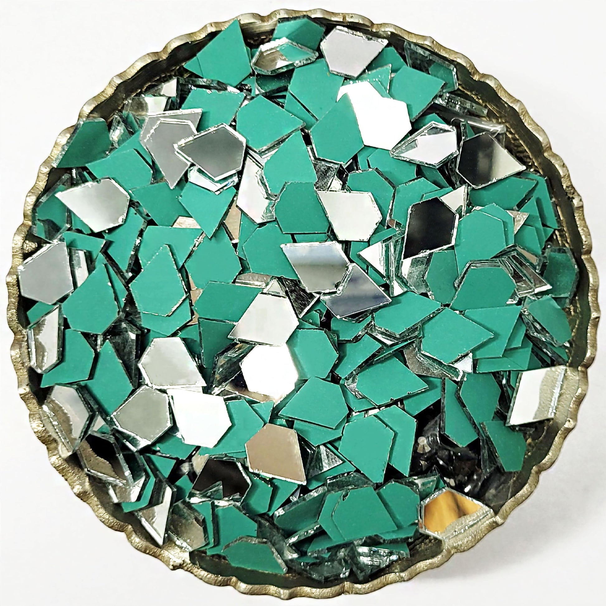 Fancy Small Glass Pieces Diamond Shape Silver for Art and. Main product image showing the full product layout.