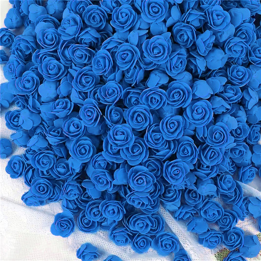 Dark Blue 50 Pcs Artificial Foam Rose Flowers. Main product image showing the full product layout.