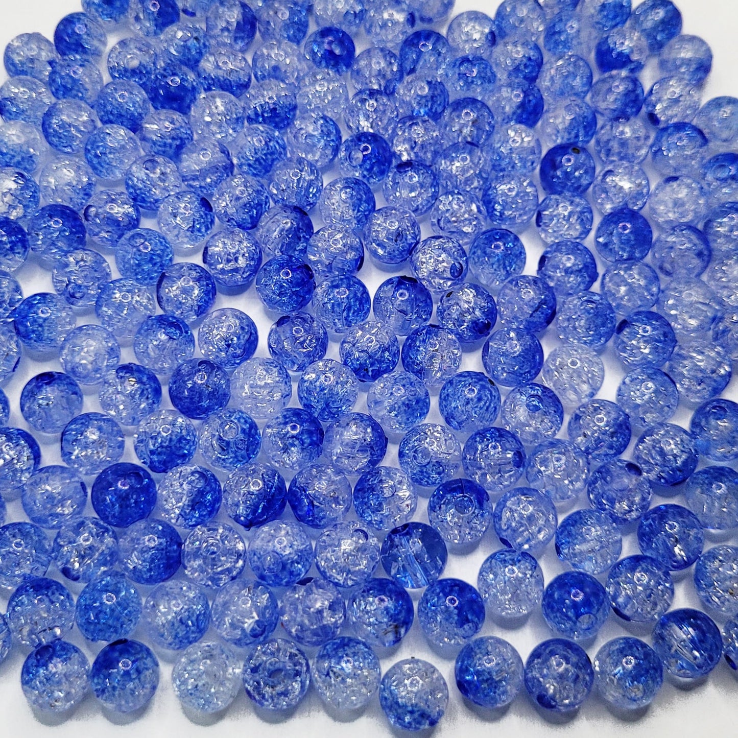 Blue 8mm Crackle Dual Shade Craft Supplies for Bracelet and. Main product image showing the bracelet design and overall finish.