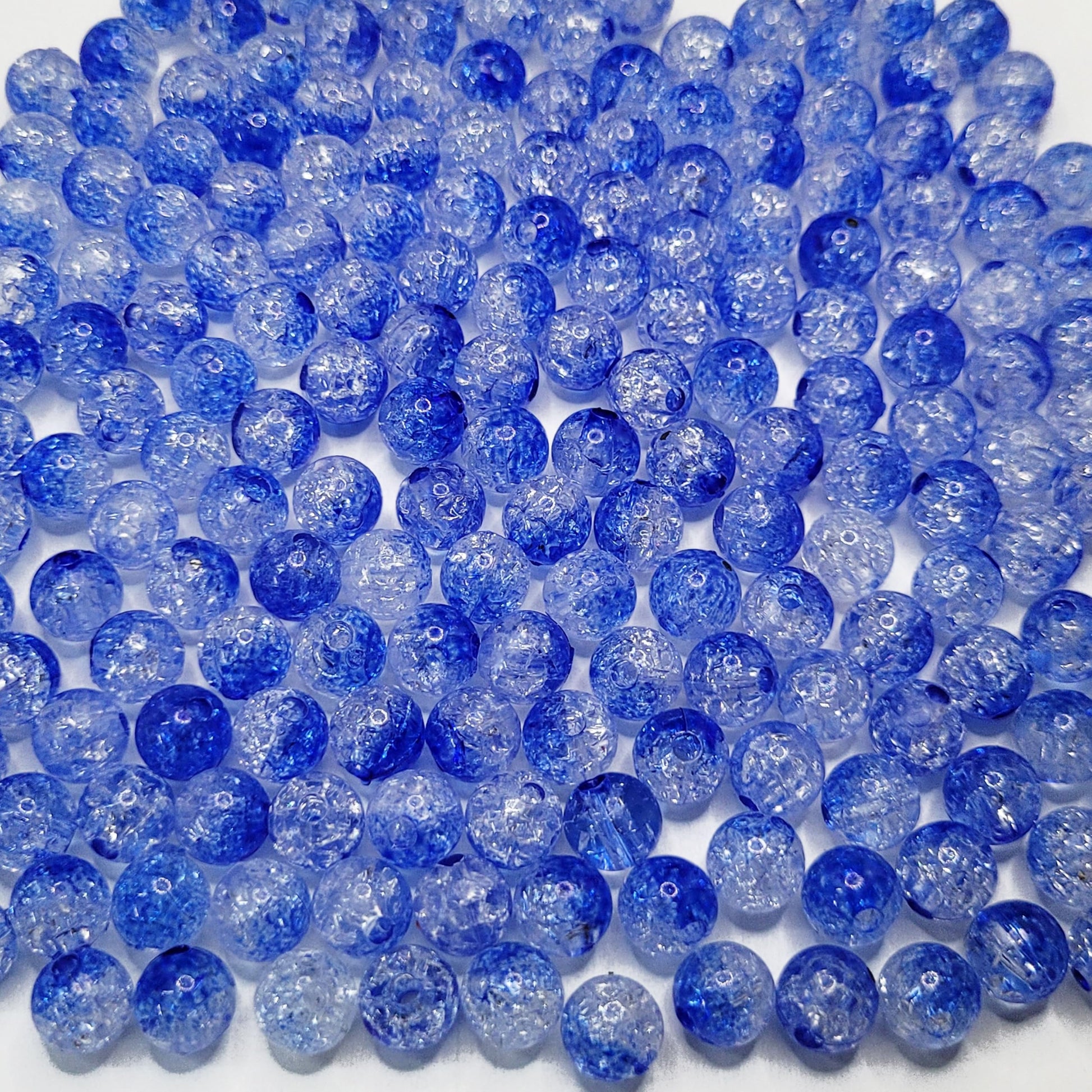 Blue 8mm Crackle Dual Shade Craft Supplies for Bracelet and. Main product image showing the bracelet design and overall finish.