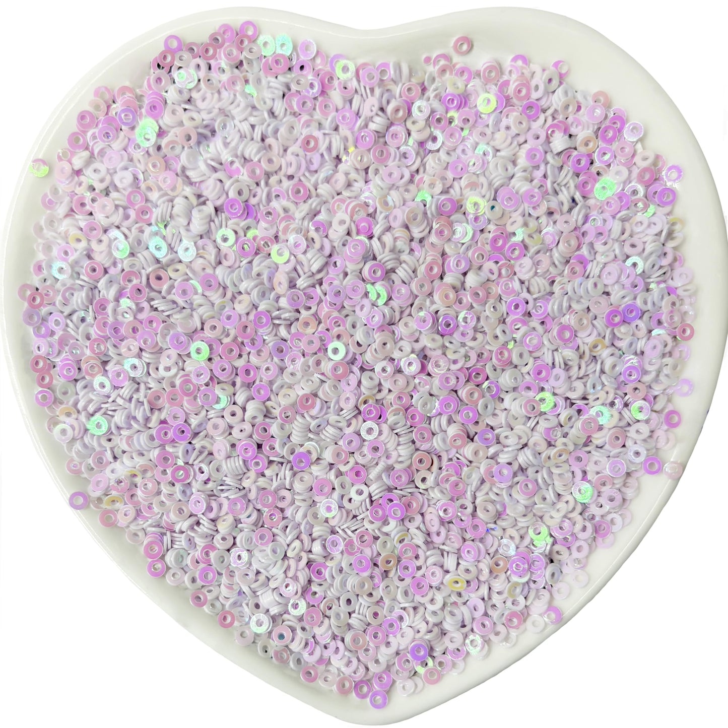 Embroidery Sequins, 2mm Flat Round Sitara, Shimmering Chumki LIGHT PURPLE product image