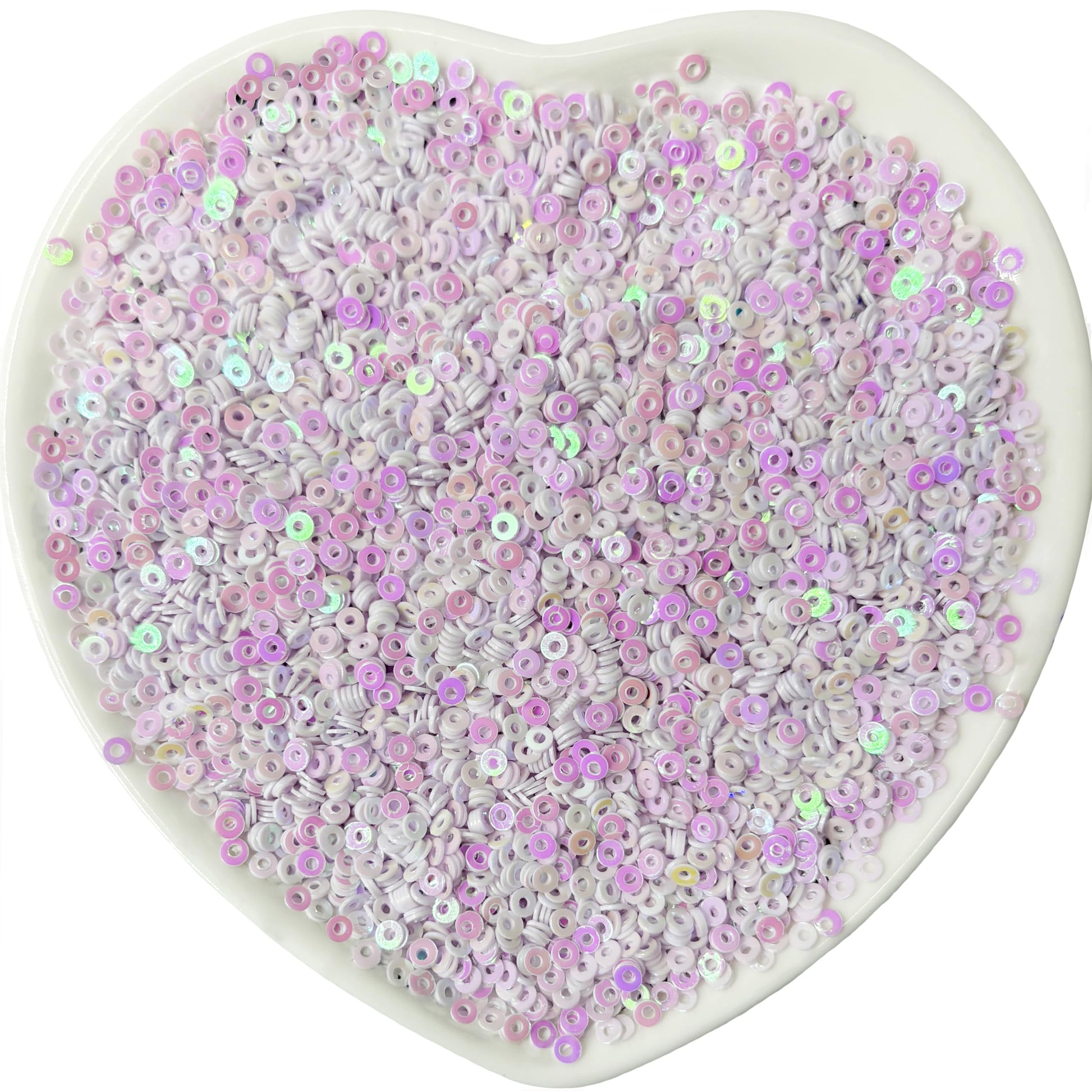 Embroidery Sequins, 2mm Flat Round Sitara, Shimmering Chumki LIGHT PURPLE product image