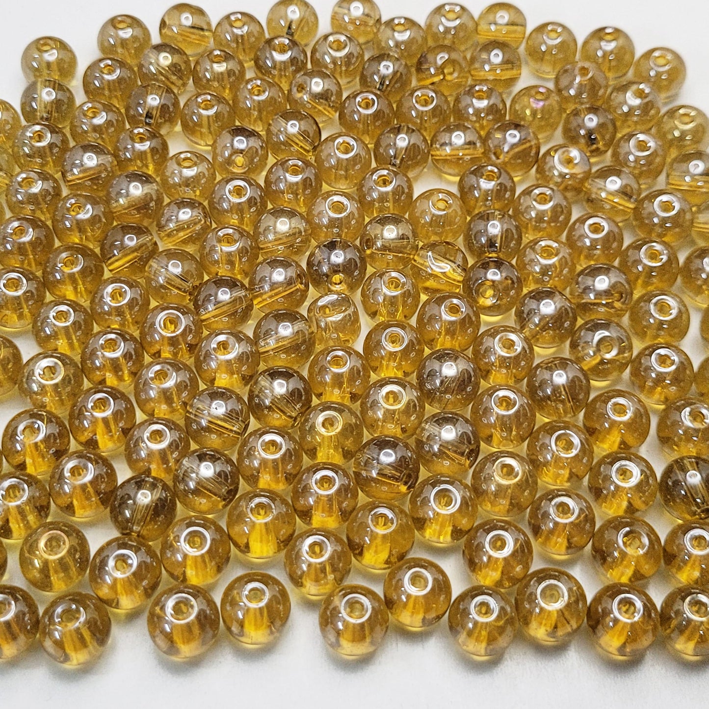 Yellow and multicolour 8mm beads are useful for detailed work in bracelet making, necklace making and DIY jewellery projects.