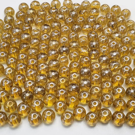 Yellow and multicolour 8mm beads are useful for detailed work in bracelet making, necklace making and DIY jewellery projects.