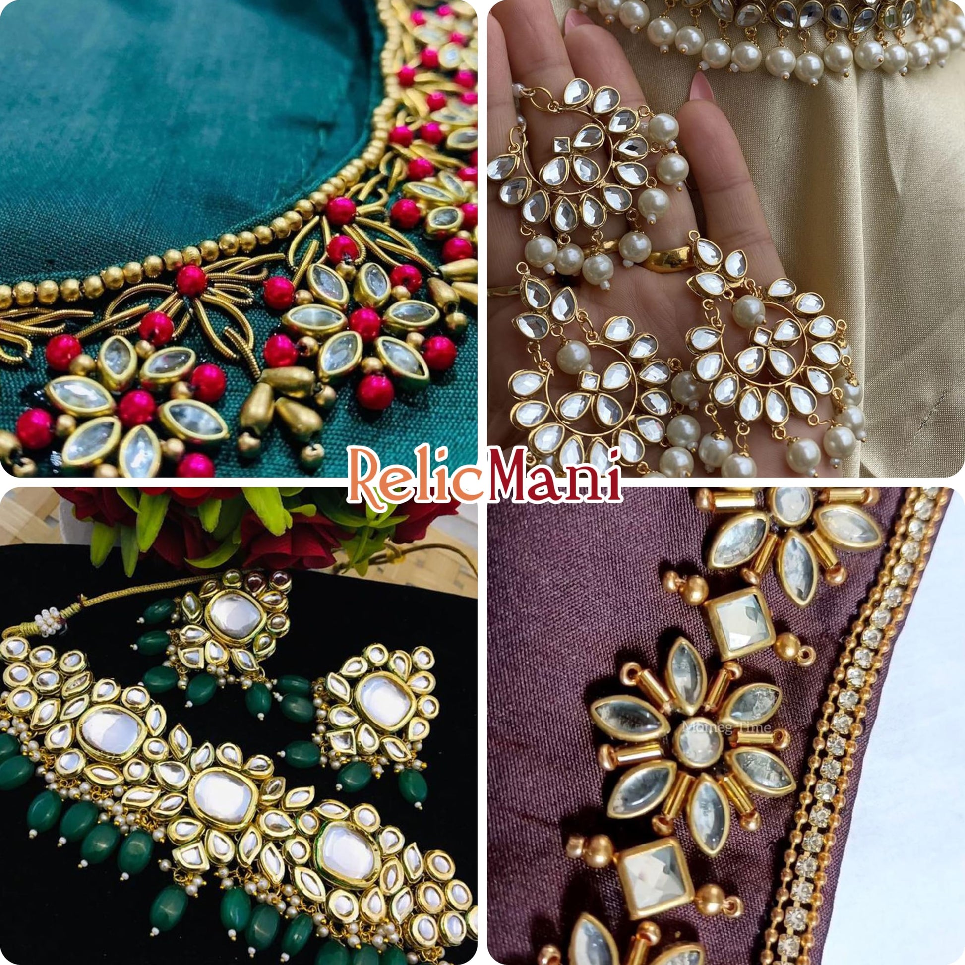 Multicolor Kundan Stones for Embroidery and Jewelry help complete accessory styling, daily wear and gifting without looking heavy.