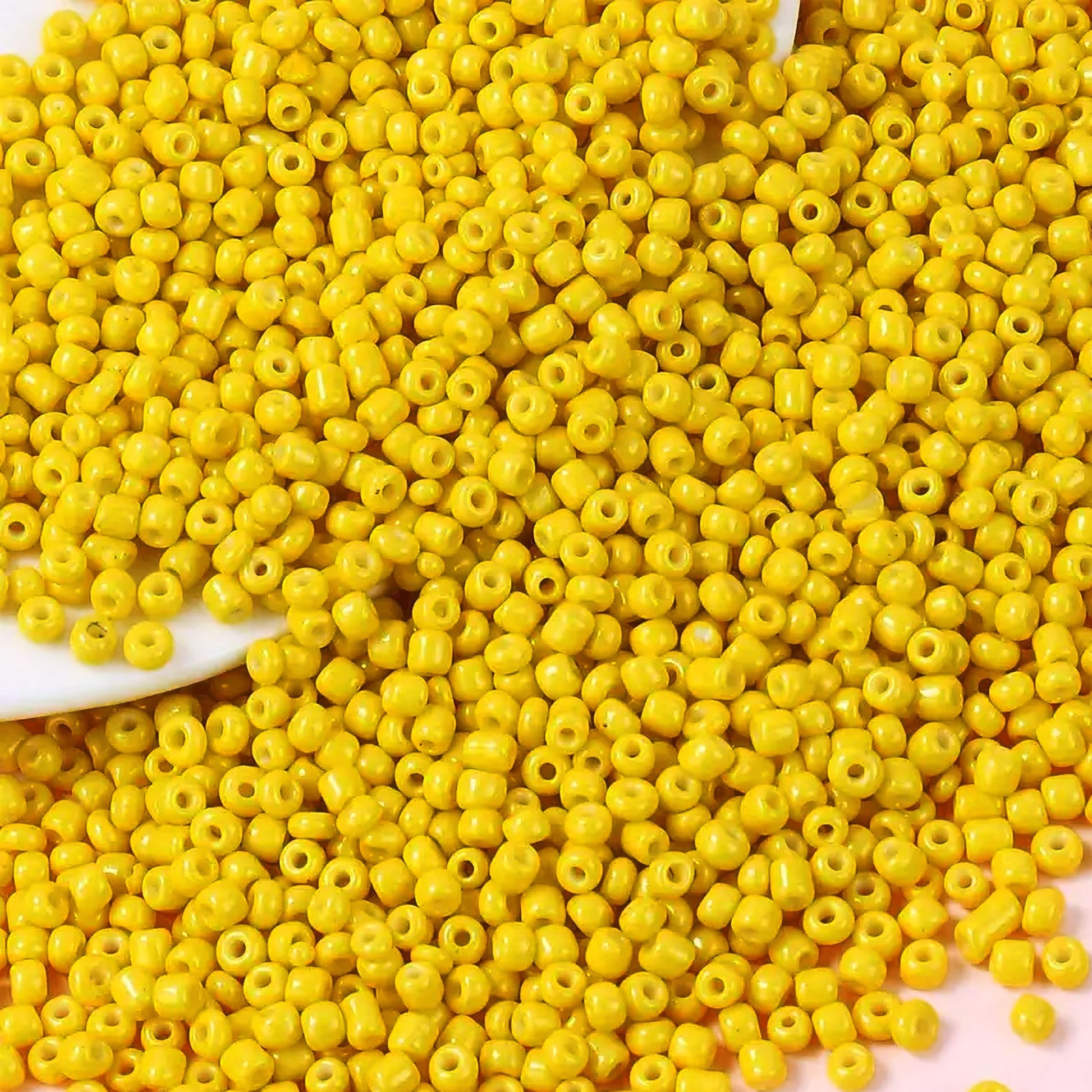 In bracelet making, necklace making and DIY jewellery projects, yellow 3mm and 3 mm beads add depth and neat finishing.