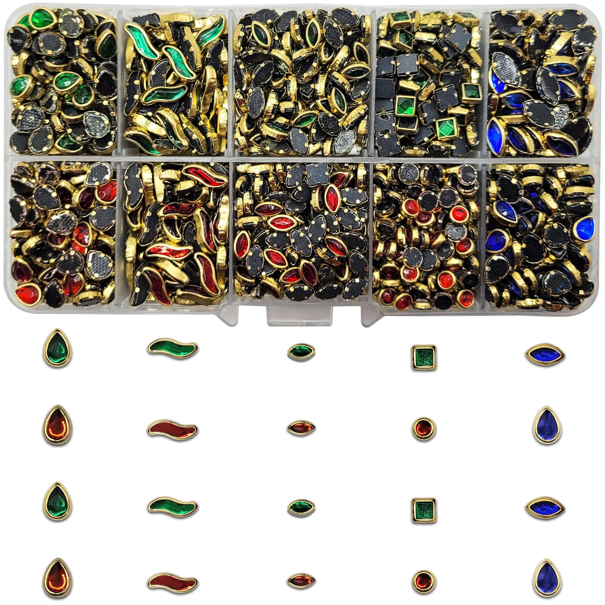 Multicolor Kundan Stones for Embroidery and Jewelry help complete embellishment work, Lippan art and fabric decoration without looking heavy.
