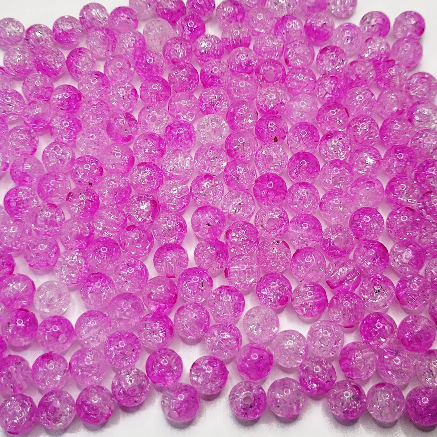 Dark Pink 8mm Crackle Dual Shade Craft Supplies for Bracelet and. Main product image showing the bracelet design and overall finish.