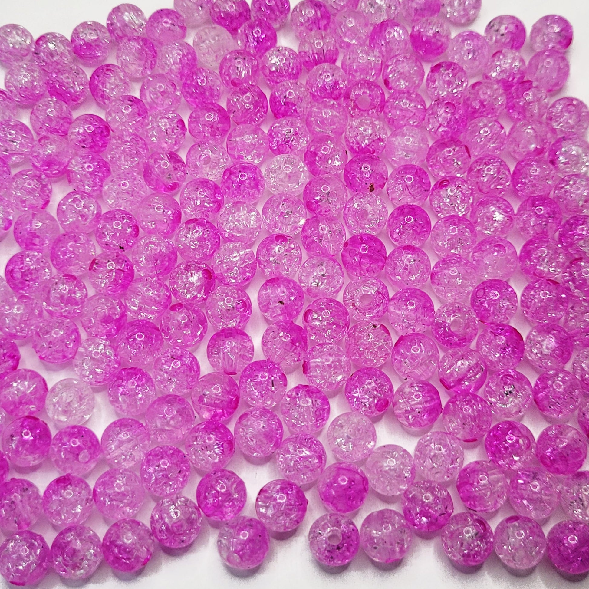 Dark Pink 8mm Crackle Dual Shade Craft Supplies for Bracelet and. Main product image showing the bracelet design and overall finish.