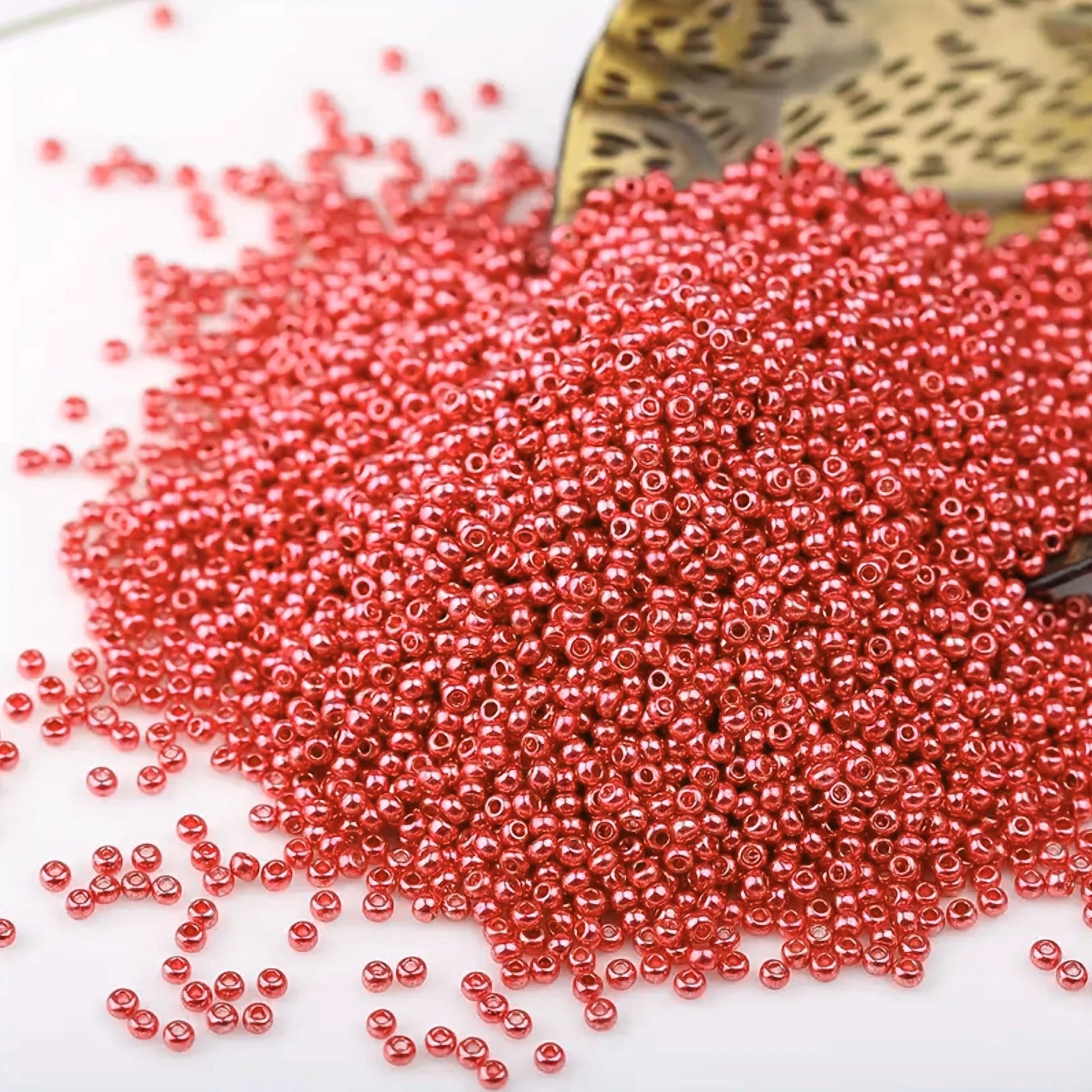 A balanced detail for bracelet making, necklace making and DIY jewellery projects, red 3mm beads offer a clean decorative look with red detail.
