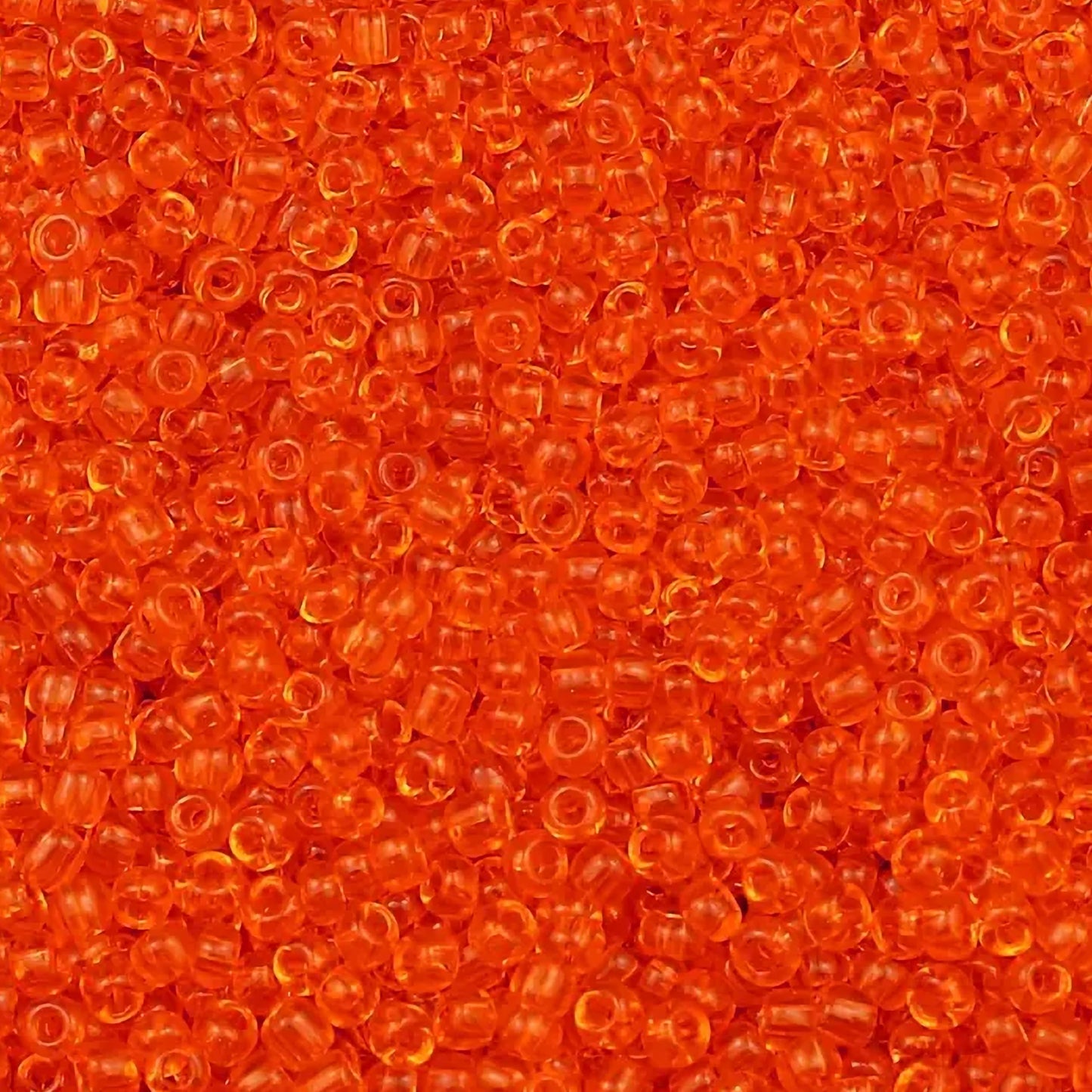 Bracelet making, necklace making and DIY jewellery projects benefits from orange and transparent 2mm beads and clean decorative look.