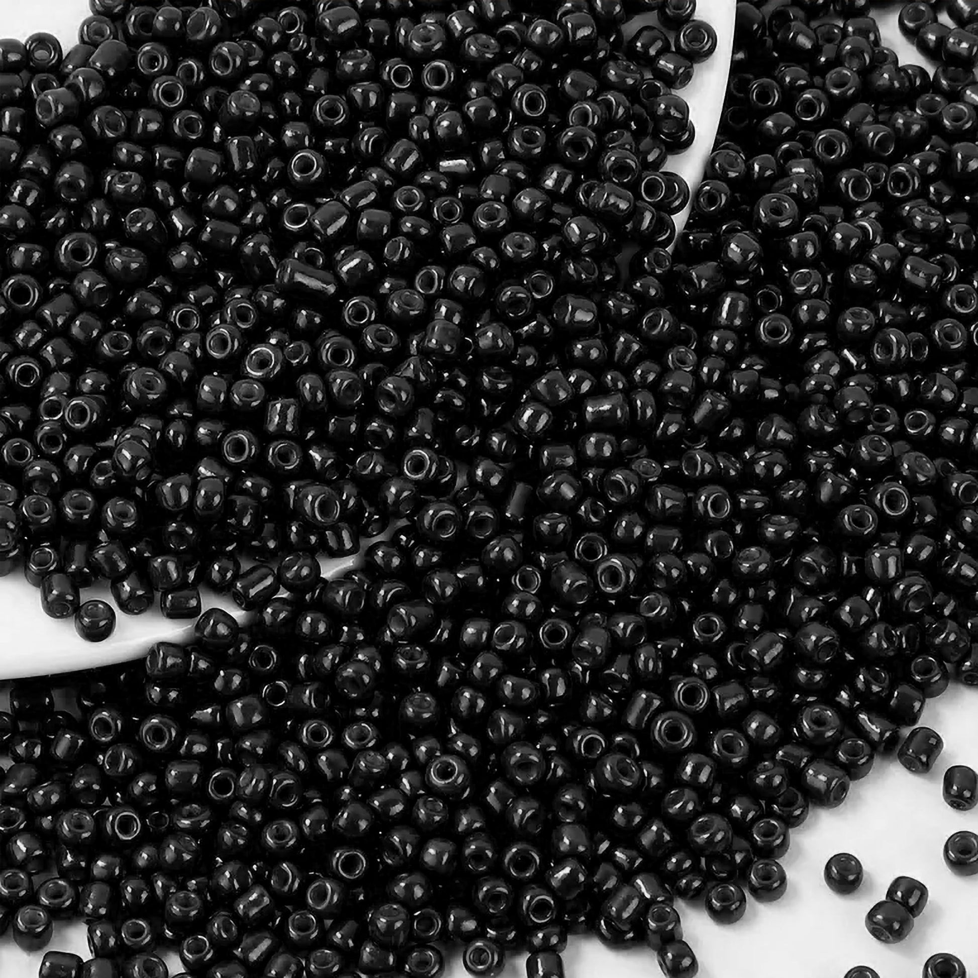 Black 3mm and 3 mm beads bring visual interest to bracelet making, necklace making and DIY jewellery projects with clean decorative look.