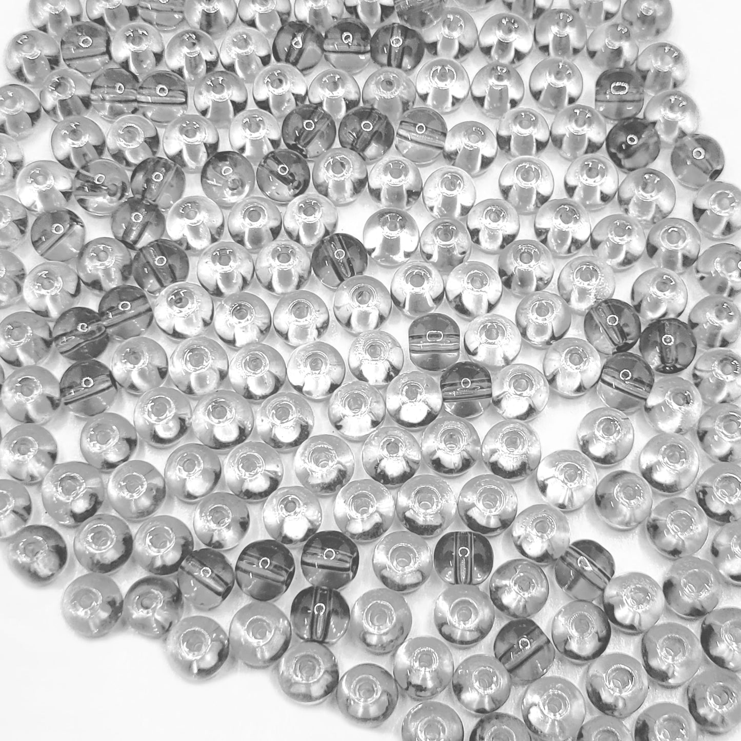 Transparent Glass Pearl Beads | 6mm