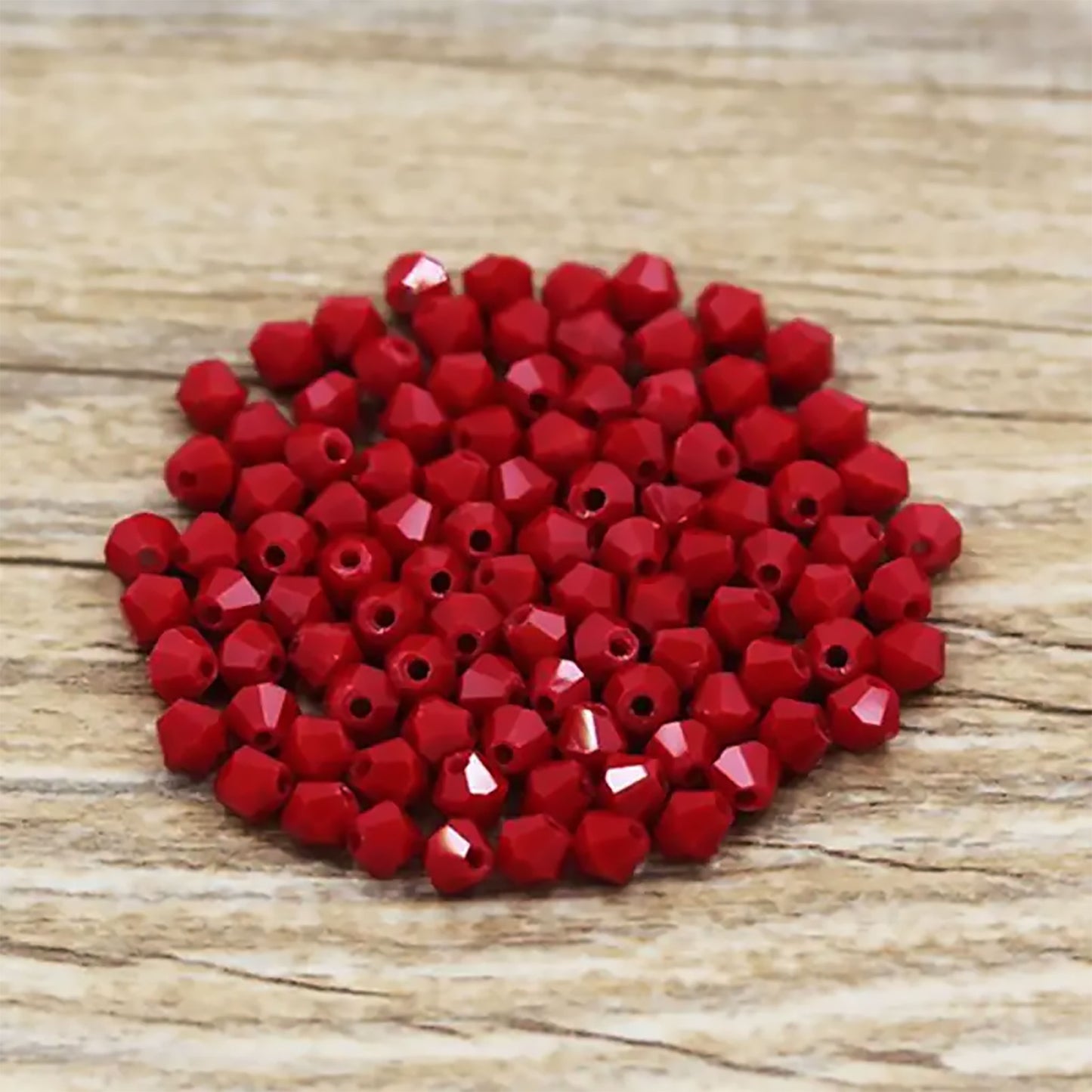 Bicone Glass Beads - 4mm