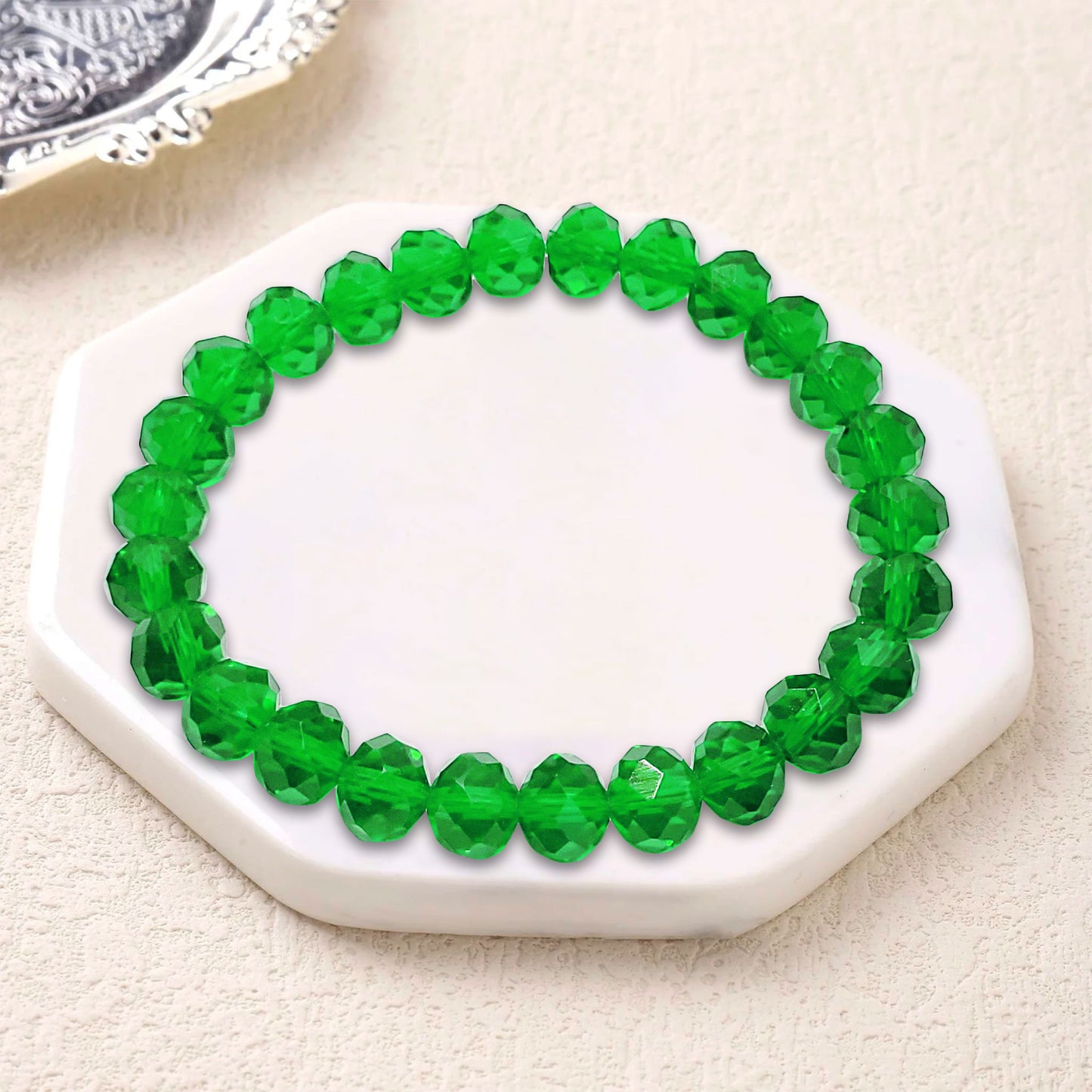 Glass Tyre Beads Bracelet