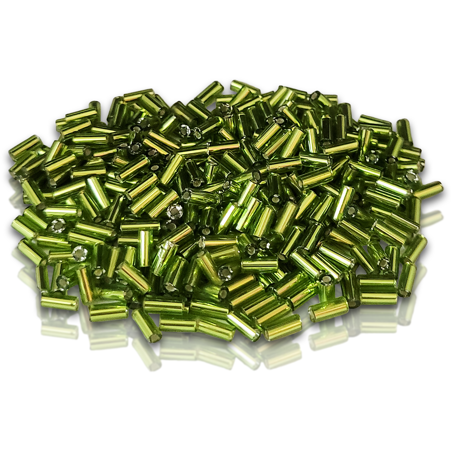 Silverline Bugle Glass Beads