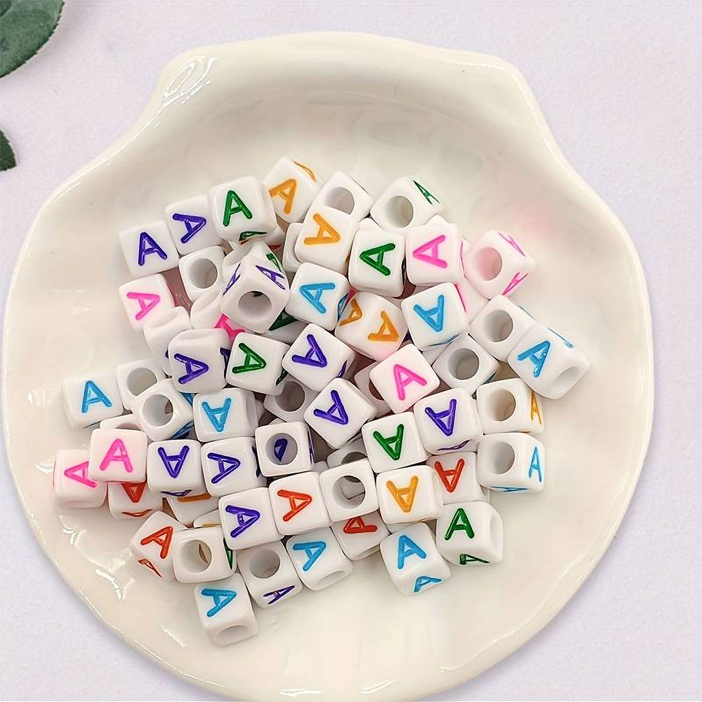 Acrylic Alphabet Cube Beads - Single Letters