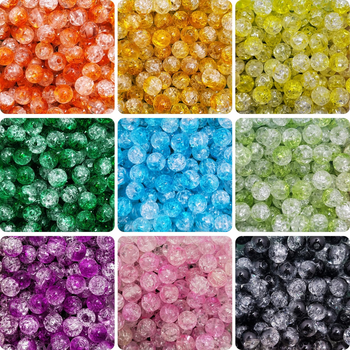 Bracelet making, necklace making and DIY jewellery projects can look sharper with multicolour plastic and acrylic beads.