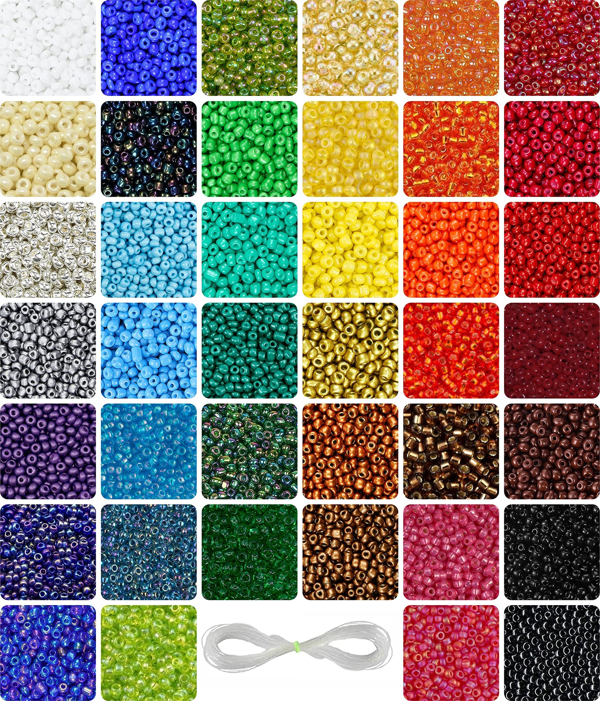 A clean option for bracelet making, necklace making and DIY jewellery projects, rainbow and multicolour 3 mm - 8 0 beads add a clean decorative look with rainbow detail.