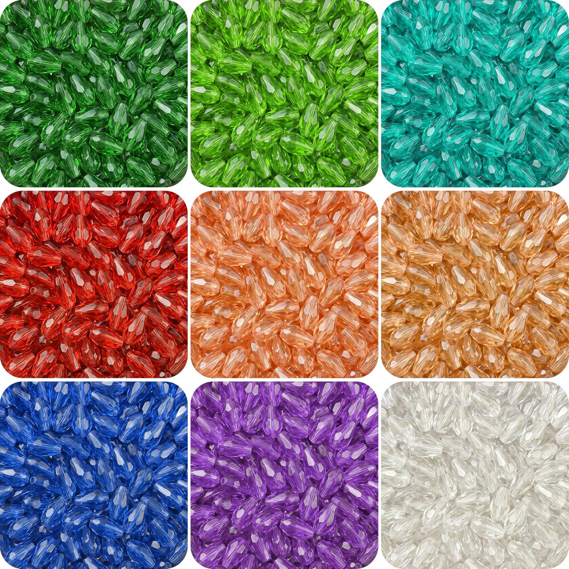Add graceful dangle accents to earrings and charms with 10x06mm faceted teardrop beads.