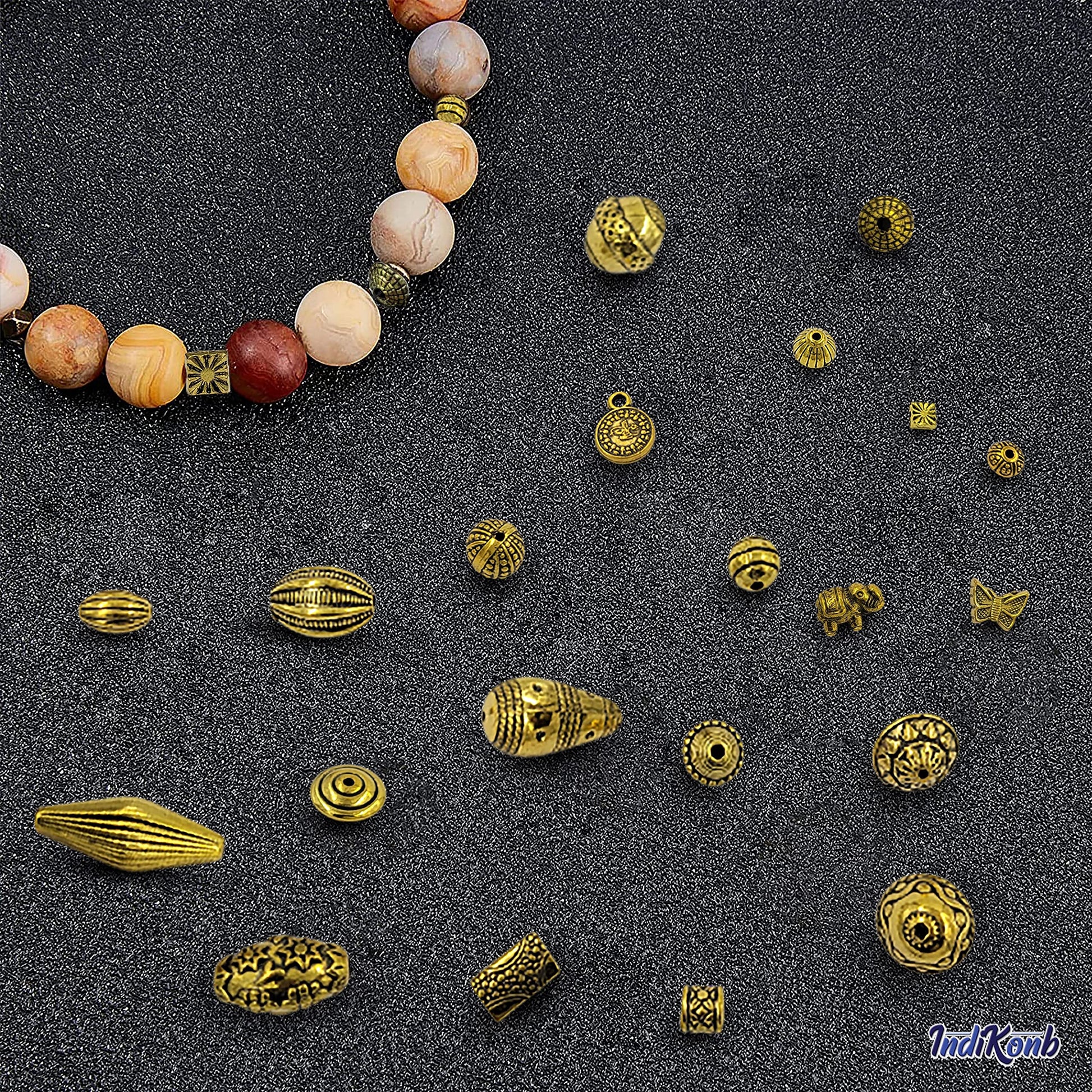 For beading craft, gold charm beads add a balanced decorative detail.