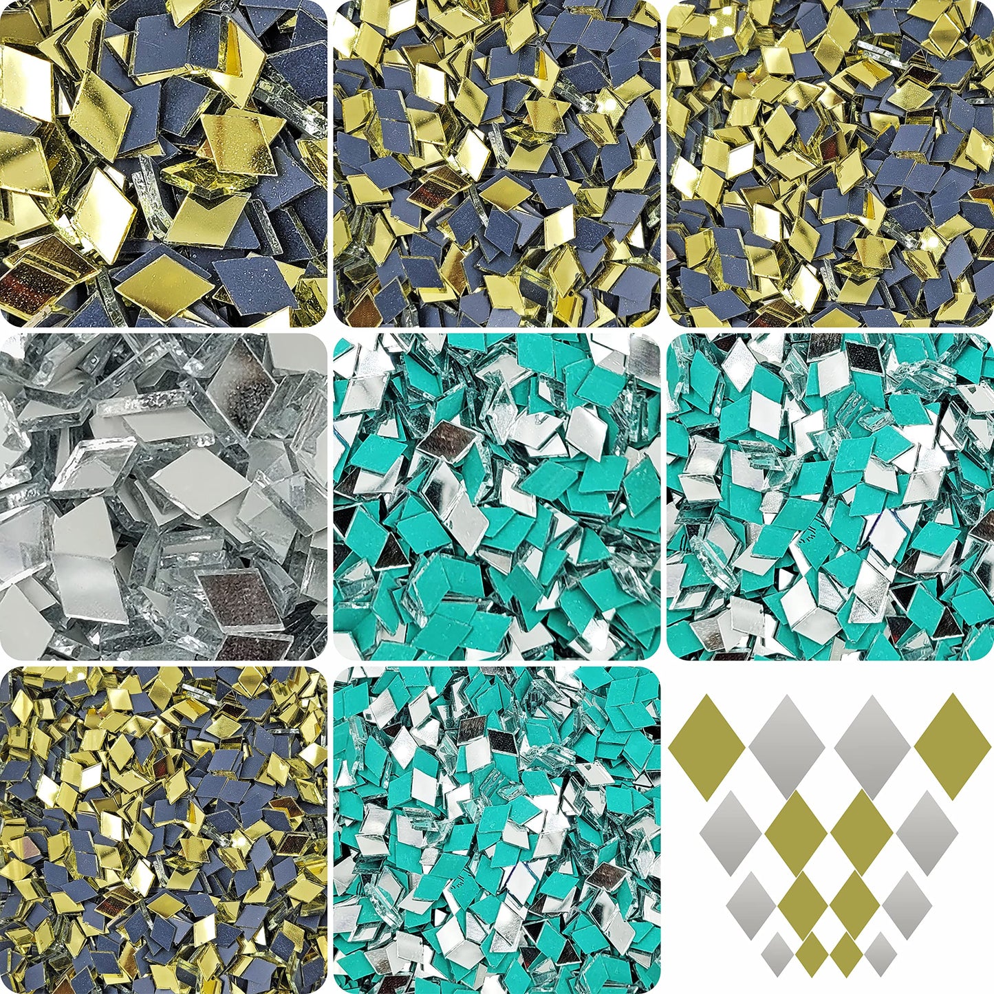 Silver glass and mirror Lippan art glass pieces fit into mandala craft without making the design feel heavy.