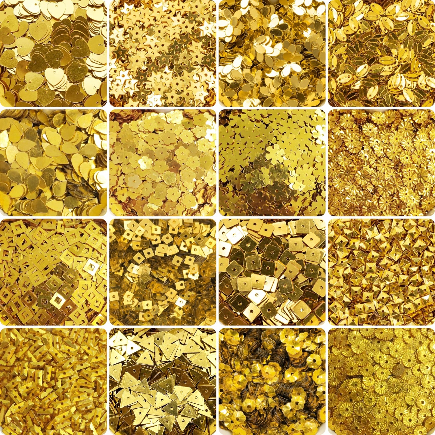 Give handmade aari embroidery a fresh accent through gold dress craft sequins.