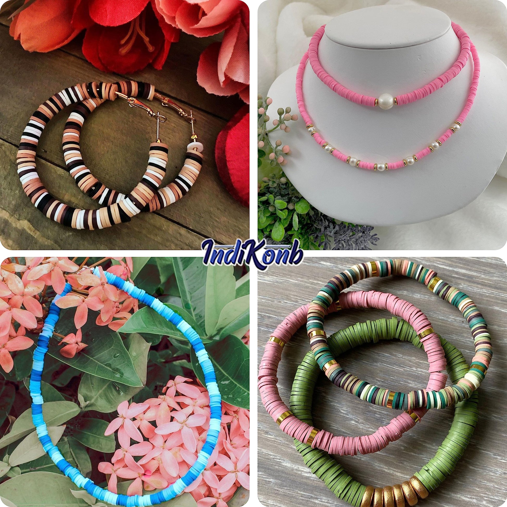 With multicolour 8mm beads, beading craft gets a neat craft texture, useful in handmade accessories and bracelet making.