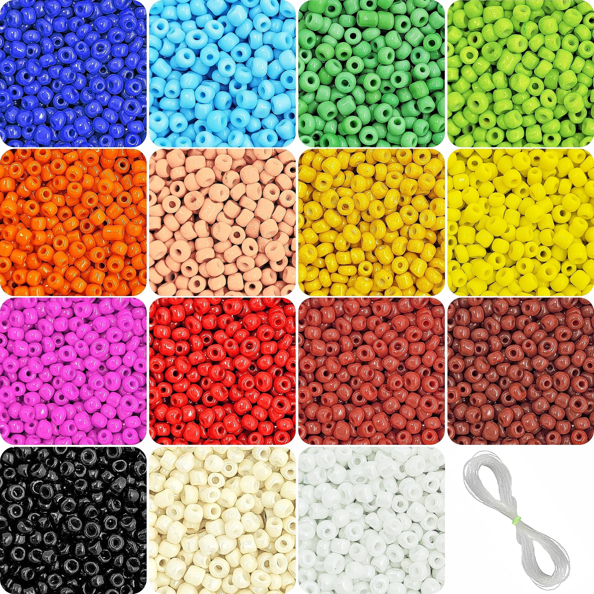 A refined detail for bracelet making, necklace making and DIY jewellery projects, multicolour and neon 4 mm beads add a clean decorative look.