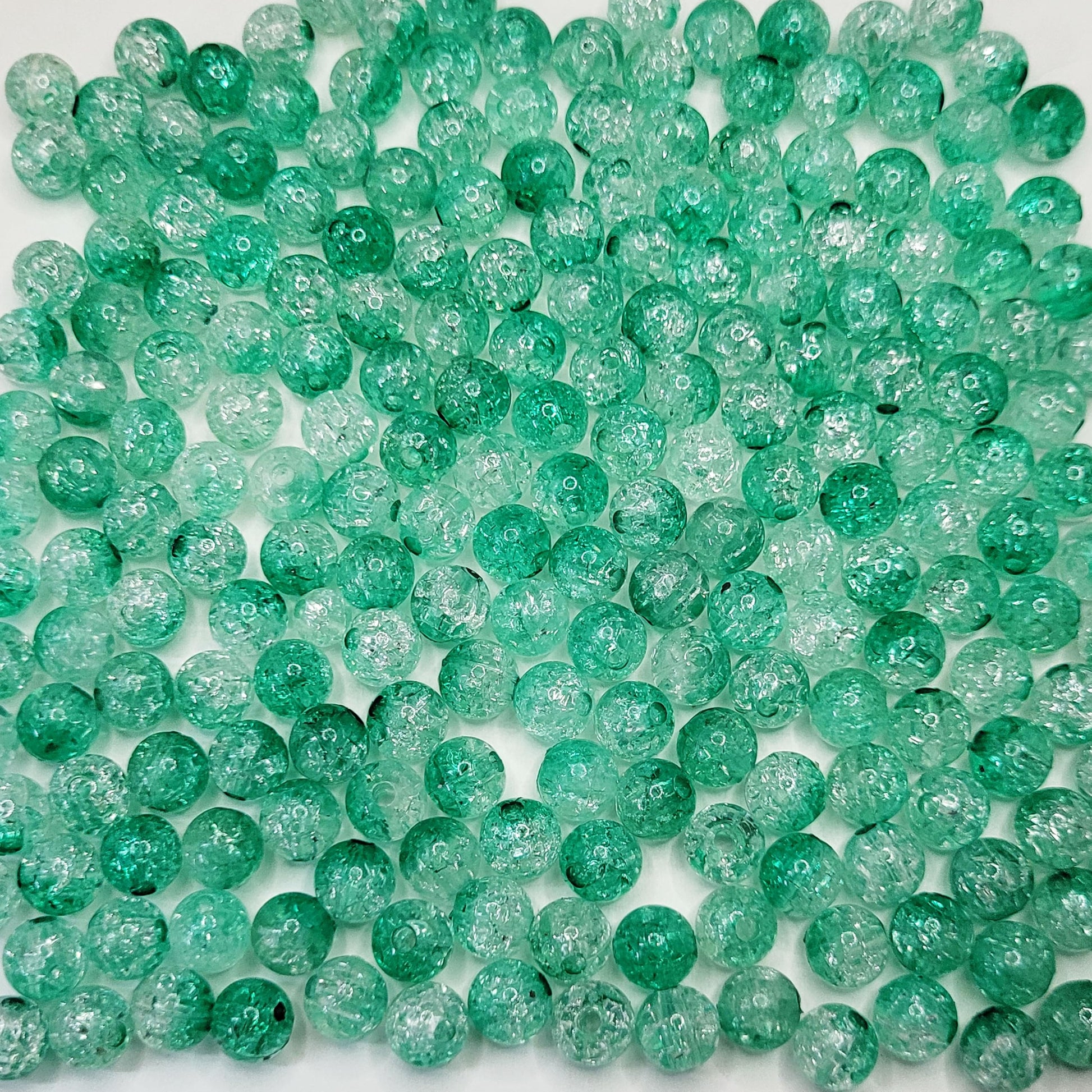 Dark Green 8mm Crackle Dual Shade Craft Supplies for Bracelet and. Main product image showing the bracelet design and overall finish.