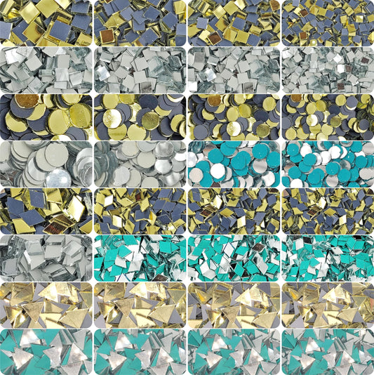 With gold and silver 2680 pieces Lippan art glass pieces, Lippan art, mandala craft and mirror work gets a reflective look.