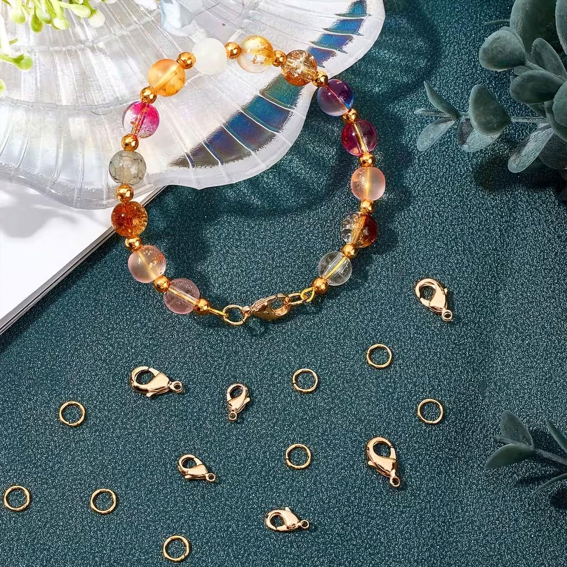 Jewellery Making Kit with Chain Hooks Jump Rings Pins Clasps Silver and Gold image 6