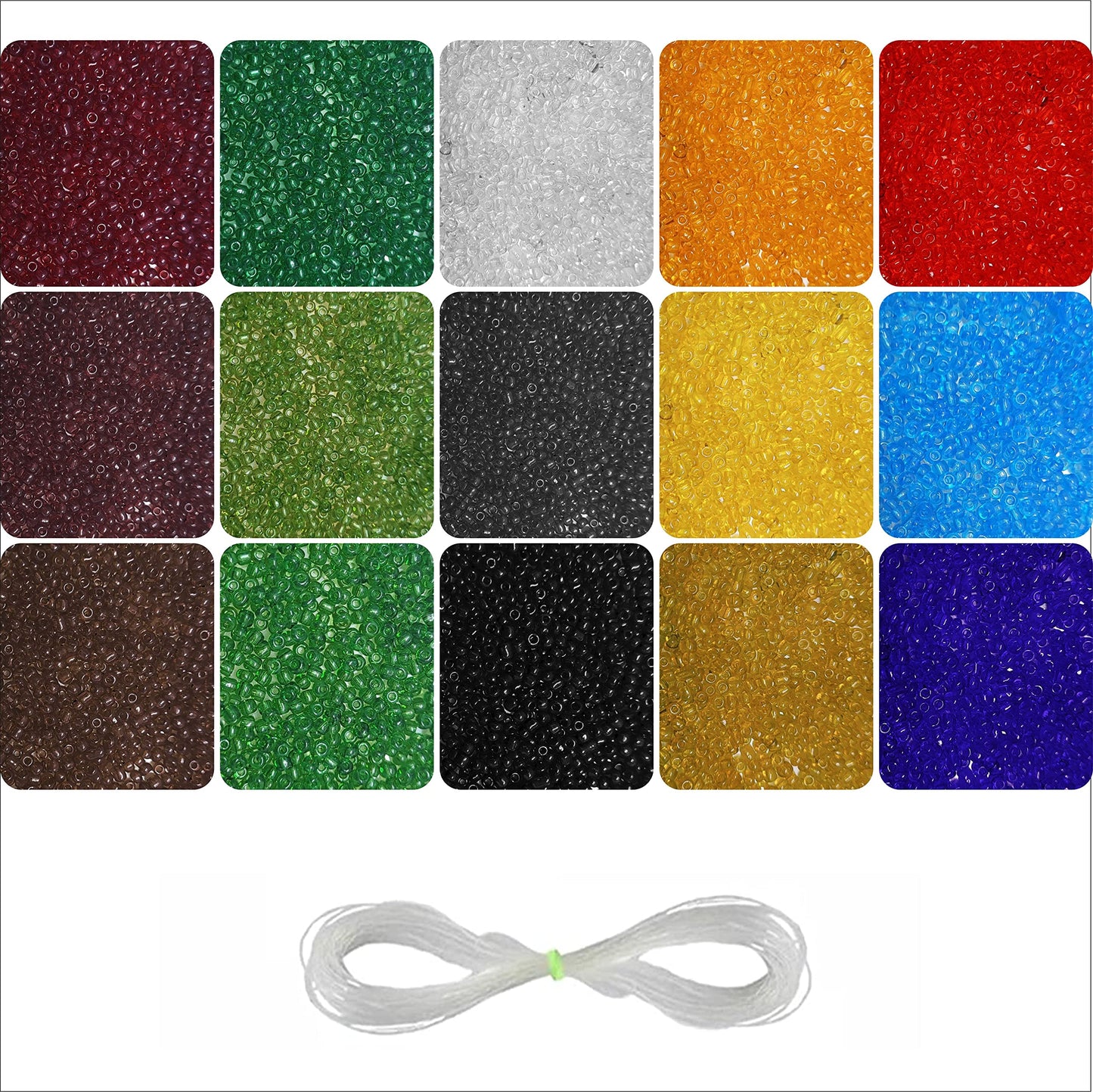 Clean decorative look makes black and white 11 0 ( 2 mm ) beads stand out in bracelet making, necklace making and DIY jewellery projects.
