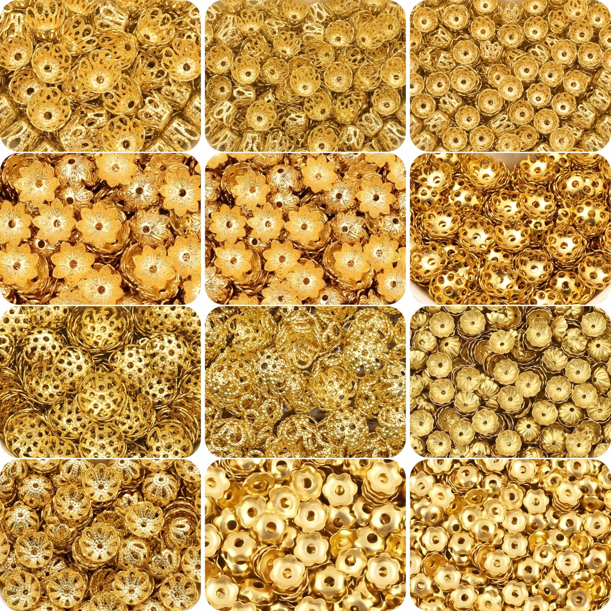 Choose jewelry-ready golden jewelry caps to add traditional jewelry finish across latkan work and bead jewelry.