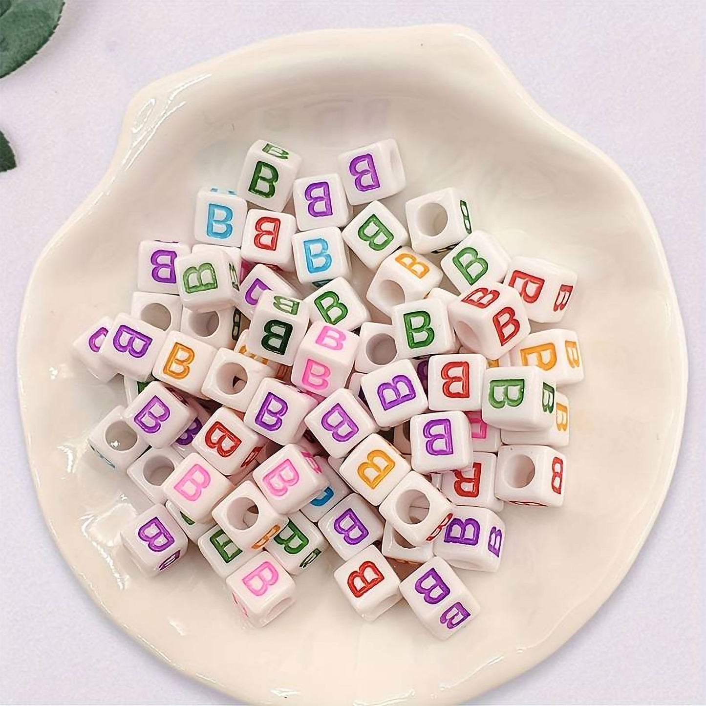 Acrylic Alphabet Cube Beads - Single Letters