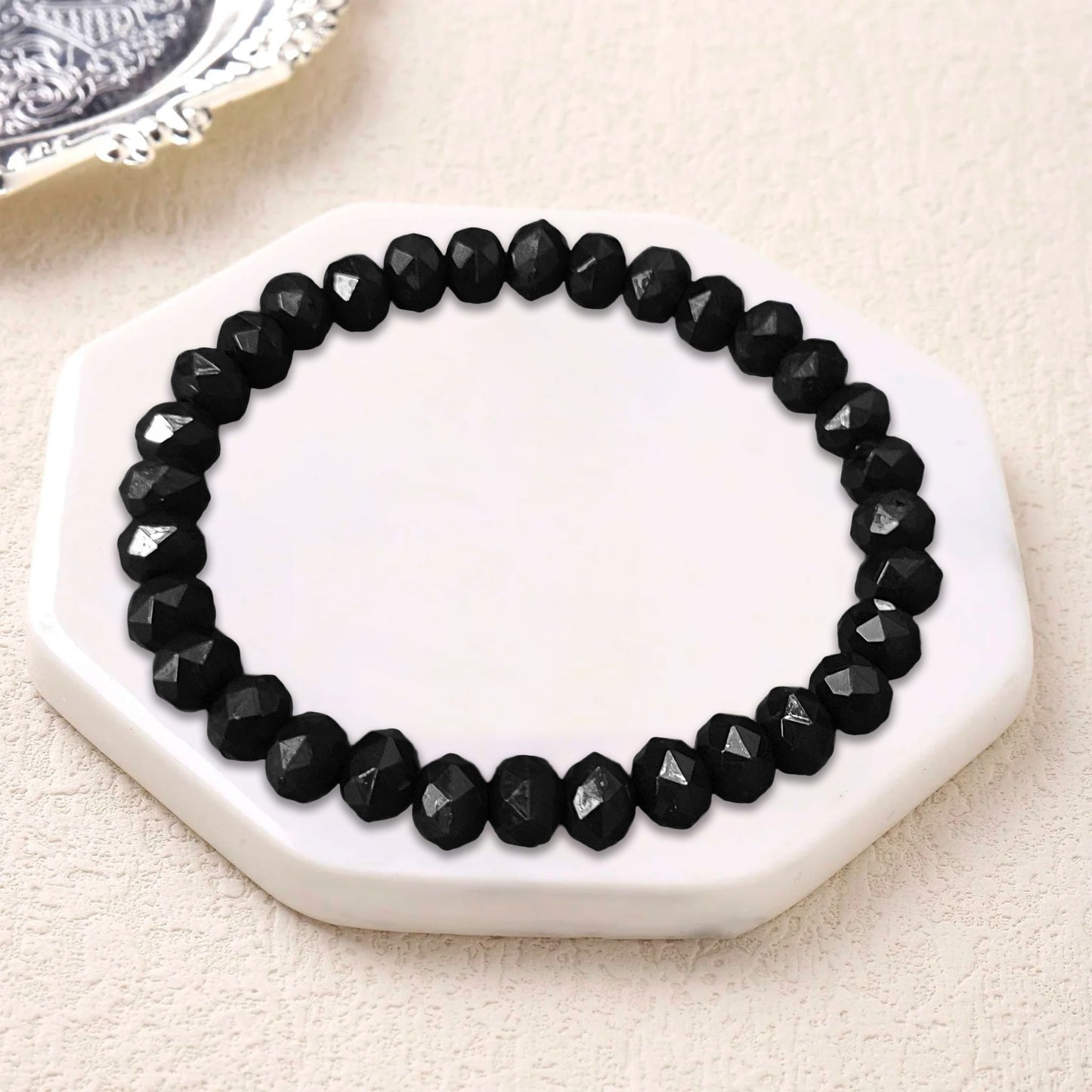 Rondelle Bracelet for Women and Girls - Opaque Theme - Size : 6inch - 8mm Beads