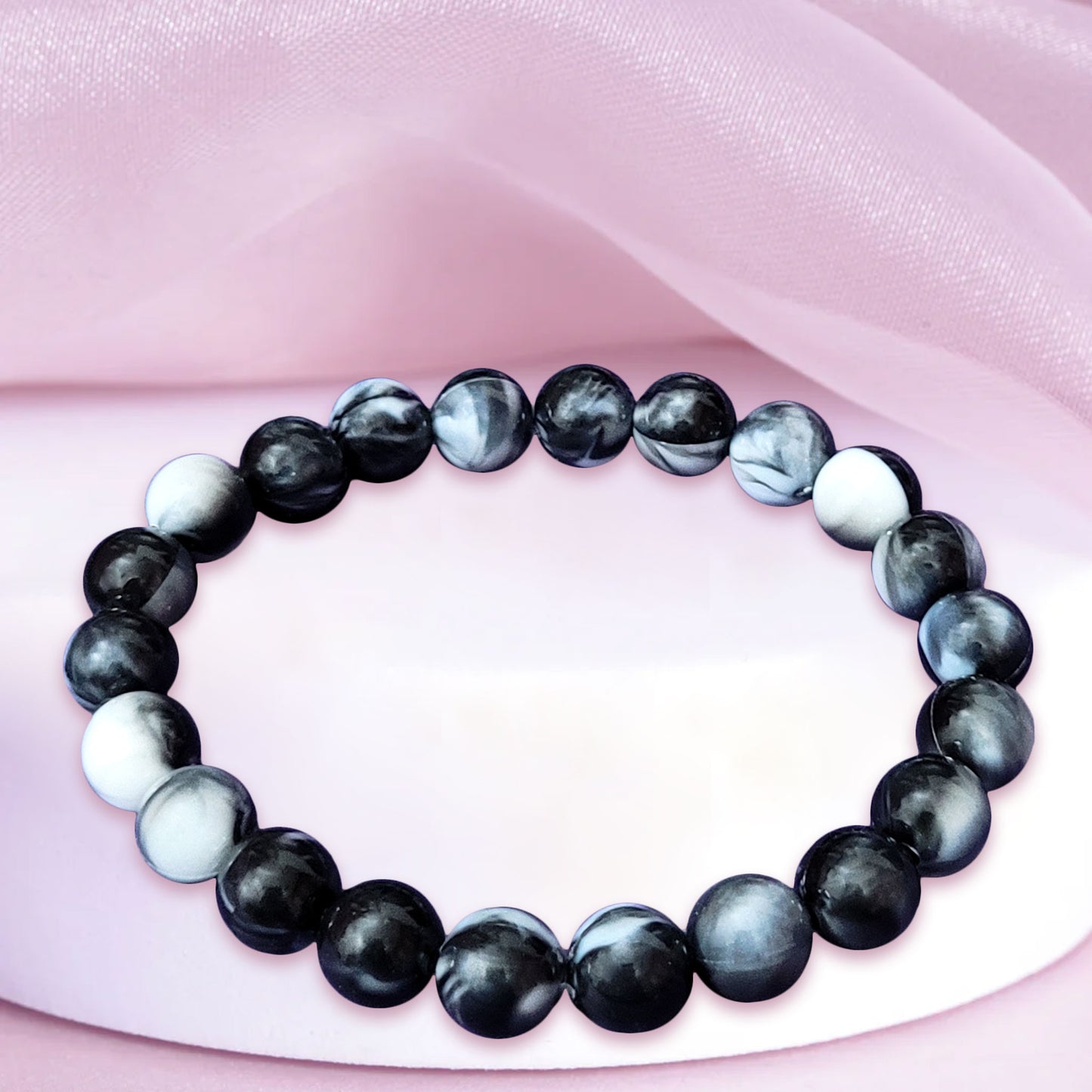 Marble Bracelet for Women and Girls - Lucid Theme - 8mm Beads