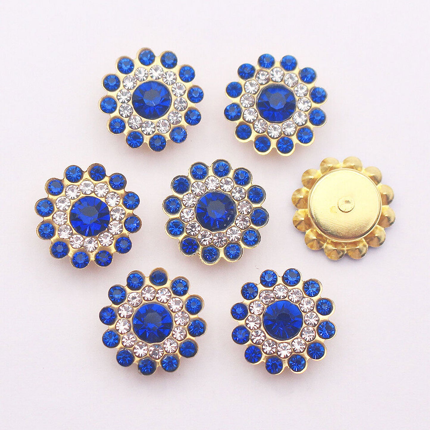 Zarkan Rhinestone Crystal Buttons Beads 14 mm