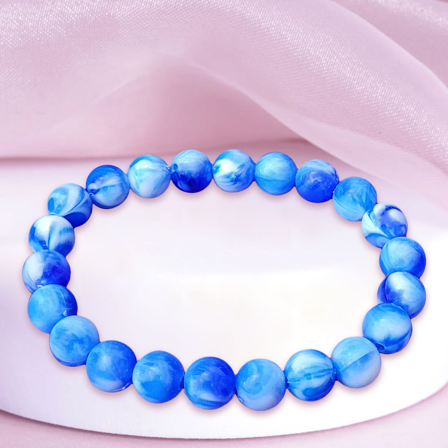 Marble Bracelet for Women and Girls - Lucid Theme - 8mm Beads