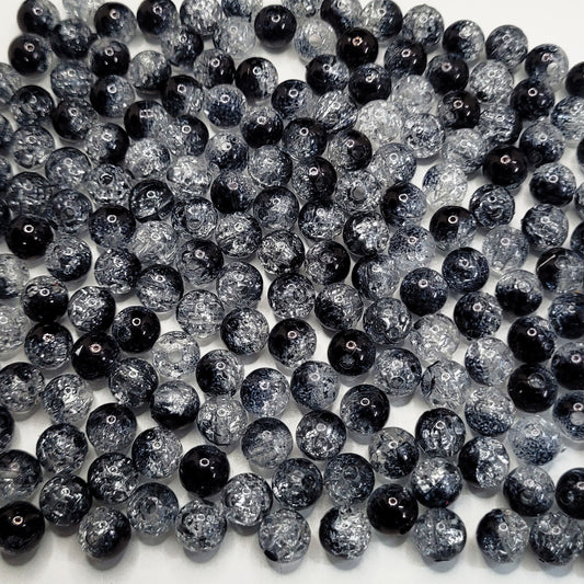 8mm Dual Shade Crackle Beads