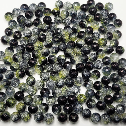 8mm Crackle Dual Tone Beads