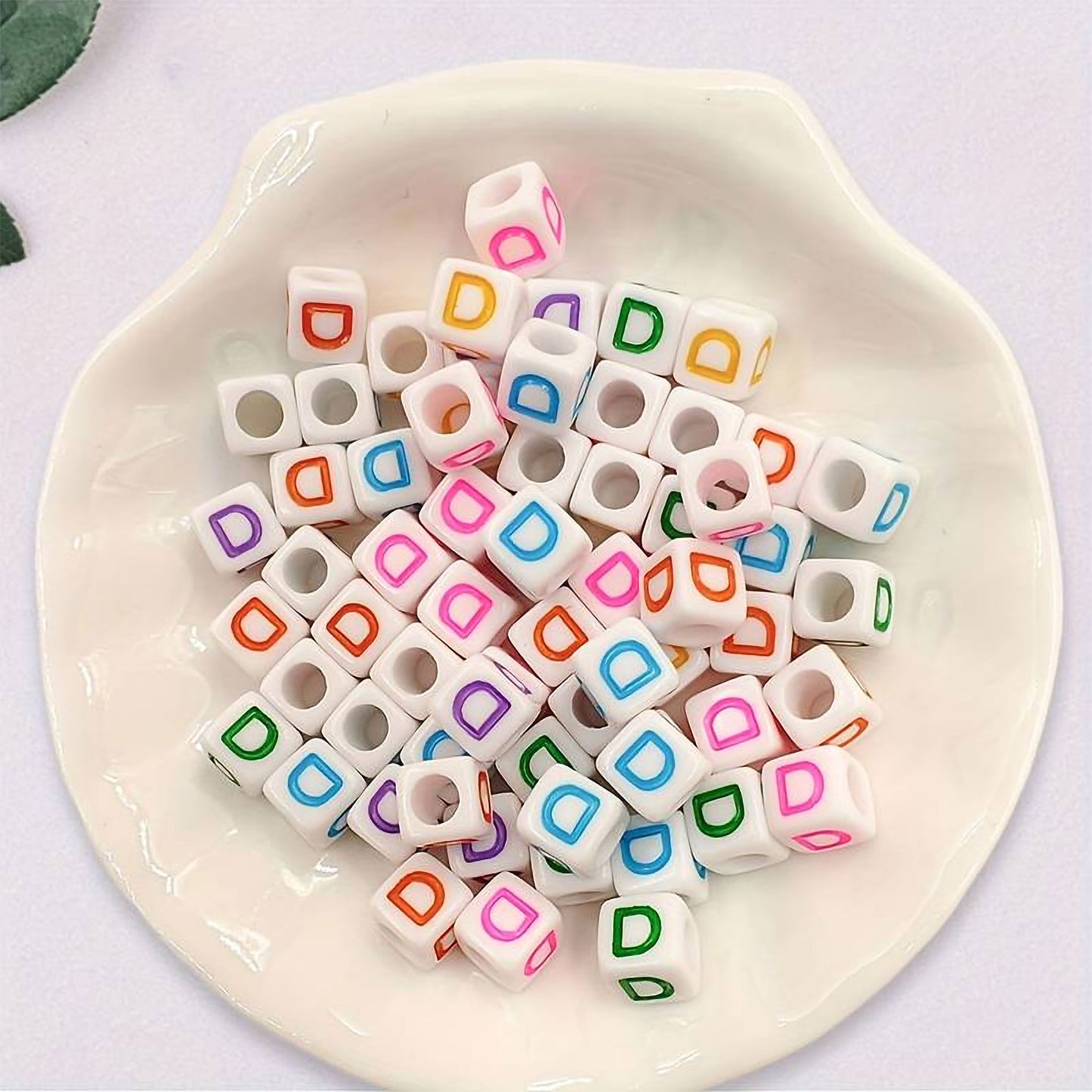 Acrylic Alphabet Cube Beads - Single Letters