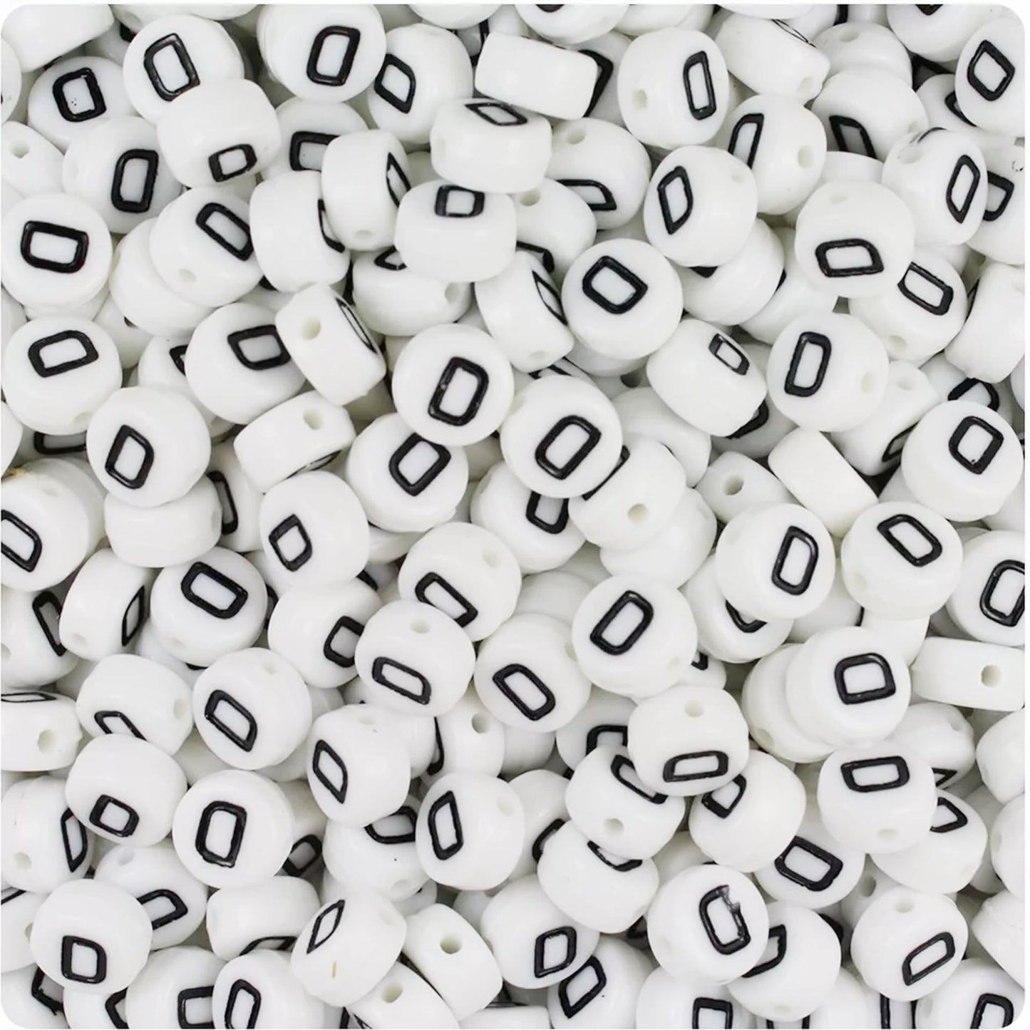 Alphabet Round Letter Beads - 1 Set (Pack of 200)