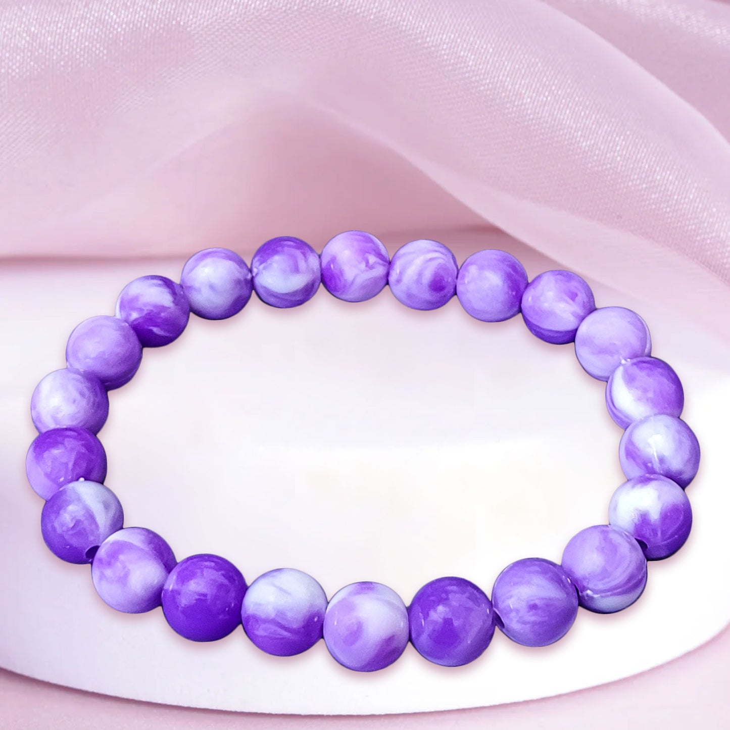 Marble Bracelet for Women and Girls - Lucid Theme - 8mm Beads