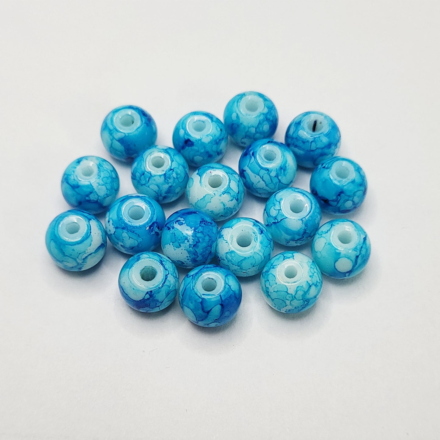 Vibrant Acrylic Marble Beads 8mm