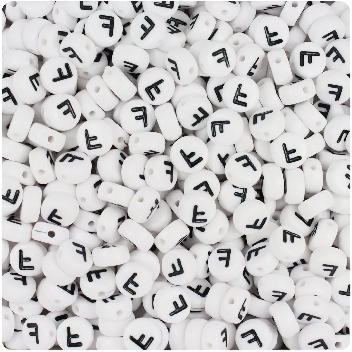 Alphabet Round Letter Beads - 1 Set (Pack of 200)