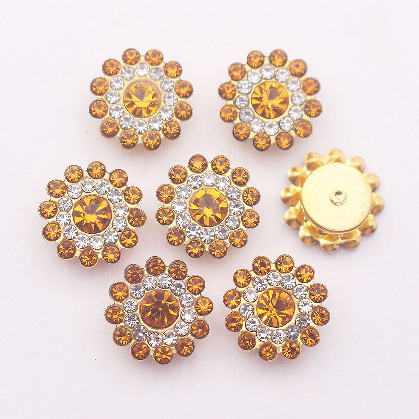 Zarkan Rhinestone Crystal Buttons Beads 14 mm