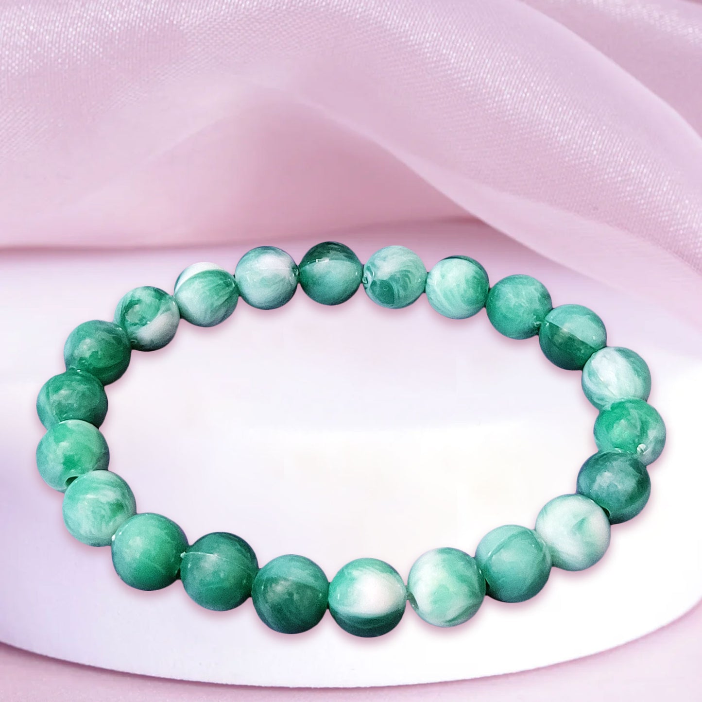 Marble Bracelet for Women and Girls - Lucid Theme - 8mm Beads