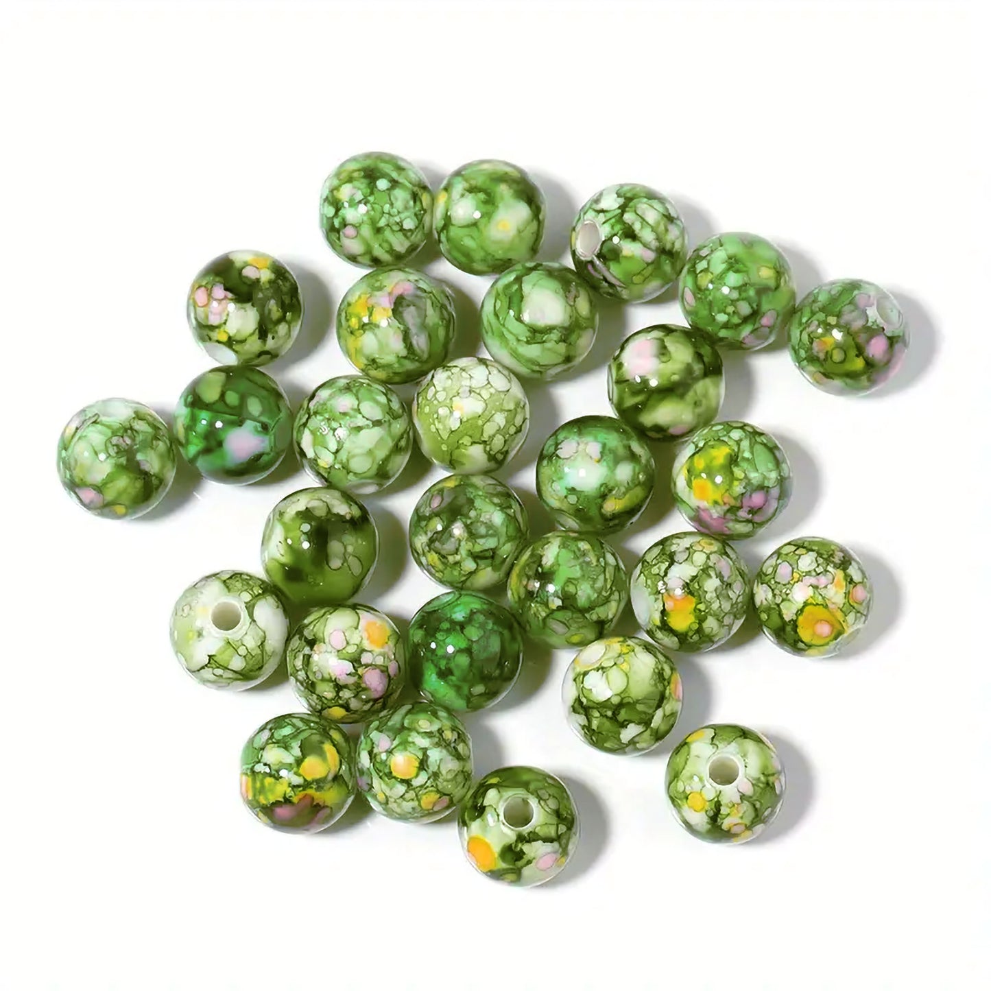 Vibrant Acrylic Marble Beads 8mm