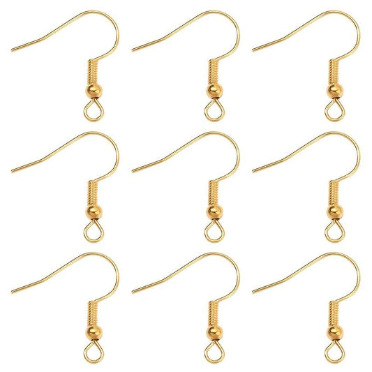 Golden Glam Earring Hooks - 25 pcs